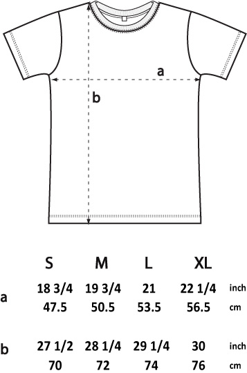 Yalex T Shirt Size Chart